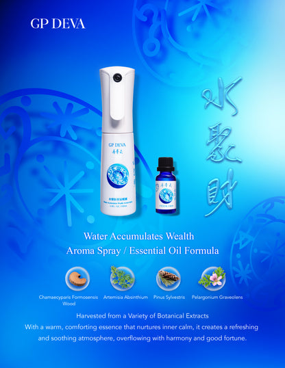 Water Accumulates Wealth Blessings Set
